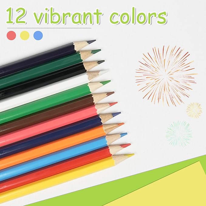 S & E TEACHER'S EDITION Colored Pencils Bulk 12 Assorted Colors Coloring Pencils Set Drawing for Sketch, Woodcase Lead Pencils Arts 240 Count