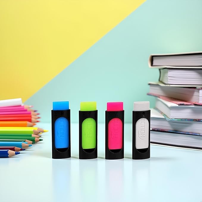4Pcs Random Rubber for Erasable Pen Stationery Office School Supply Gift Random Eraser Dedicated Pen for Gel Color Pen-Style Erasers