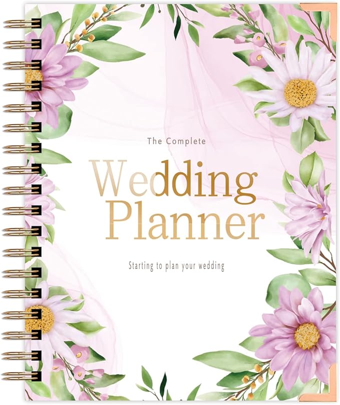 Wedding Planner - Wedding Planner Book and Organizer for the Bride, Wedding Planner Book Unique Engagement Gift for Newly Engaged Couples - Hardcover Bridal Planning Wedding Notebook 11" x 9"