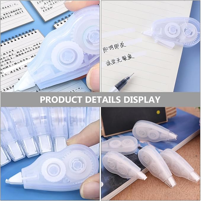 Veemoon 10pcs Correction Tape Set Portable Adhesive Writing Tapes for School and Office Use for Students and Professionals
