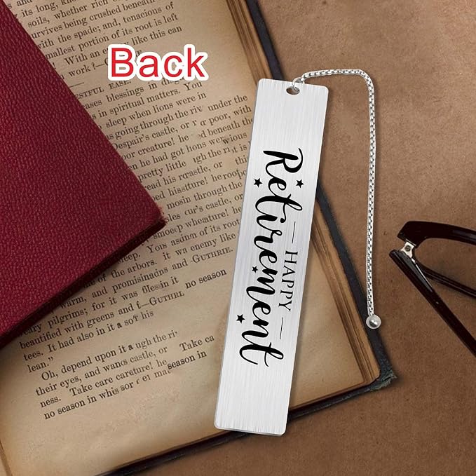 Jzxwan Retirement Gifts for Women Men 2025, Happy Retirement Bookmark for Coworker Librarian Teachers Nurses Mom Friends, Retired Gift
