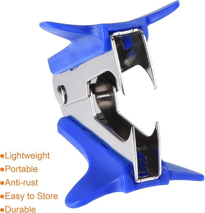 MECCANIXITY Staple Remover Tools, Staplers Puller Steel Jaw for Office Home Desktop Supply Accessory, Blue Pack of 3