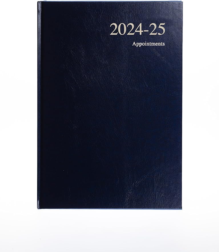 Collins Essential A5 Academic Year 2024-25 Day a Page Diary - Dark Blue - Mid Year Academic Planner for Students and Teachers - ESSA51M.65-2425 - July 2024 to July 2025