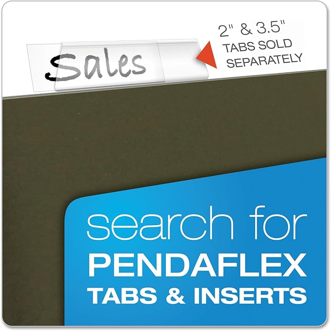 Pendaflex Recycled Hanging Folders, Letter Size, Standard Green, 25/BX (81600), Standard Green - No Tabs