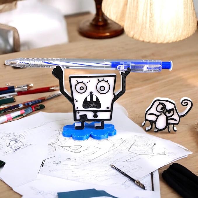 SpeakerMan Funny Doodle Style Pencil Holder – Quirky Desk Organizer for Adults