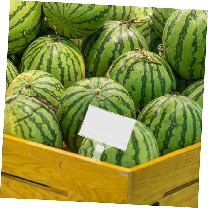100pcs Plastic Shelf Label Holders for Easy Price Tag Display Tags for Supermarkets and Retail Stores