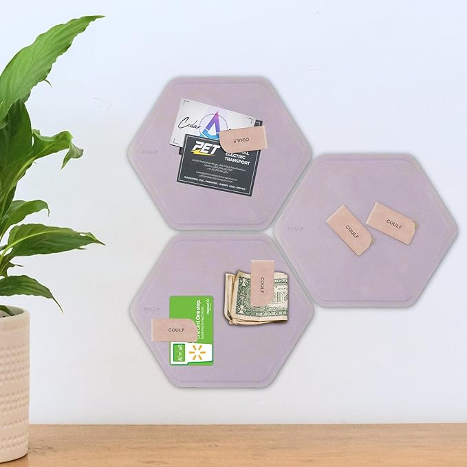 Magnetic Note Clip - 10 x 2.5 x 0.1 - Clip for Card, Photos, and Post-it Notes - Blush Pink