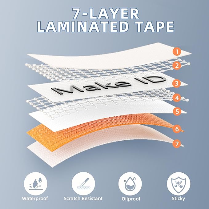 MakeID Labels for P1 Label Printer, 2.13'' x 3.98''(54x101mm) Thermal Sticker Label Tape Refill, Tear-Proof and Waterproof, 1 Roll of 310 Labels-White