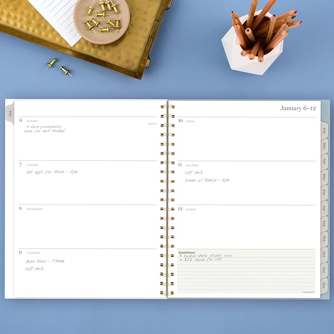 Cambridge 2025 Planner, Weekly & Monthly, 8-1/2" x 11", Large, Triad (1728-905-25)