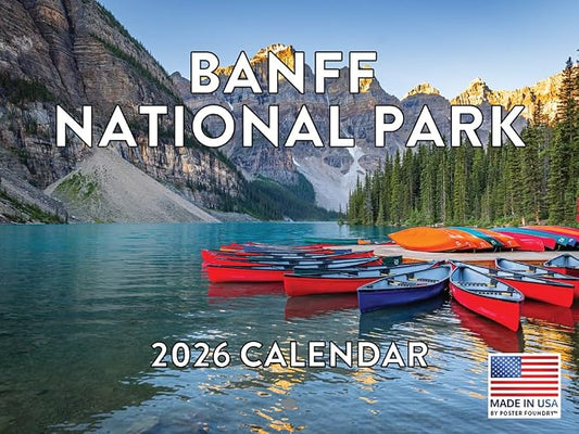 Banff National Park Calendar 2026 Canada Monthly Wall Calender 12 Month | American Made In The USA