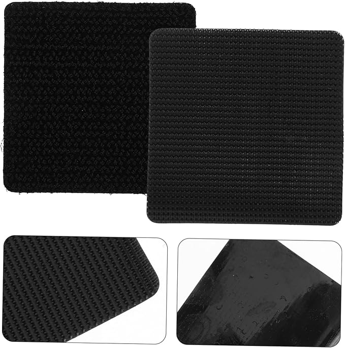 OUNONA 10sets Car Rug Adhesive Hook and Loop Tape for Car Carpets Heat Resistant