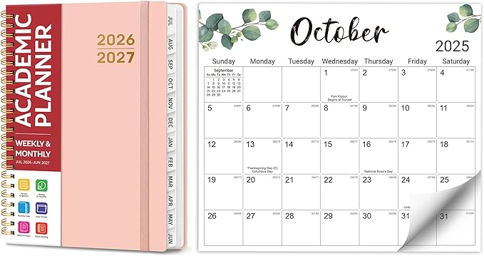 Magnetic Calendar and Academic Planner