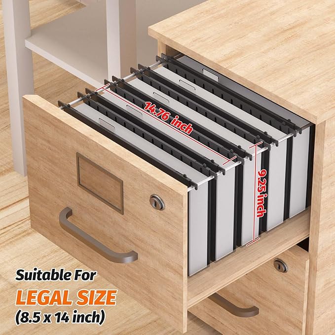 SHUTEX Extra Capacity Legal Size Plastic Hanging File Folders,12 Pack Reinforced Legal Size Hanging Folder with Heavy Duty 2 Inch Expansion,Filing Cabinet Folders,for Bulky Files, Medical Charts,Black