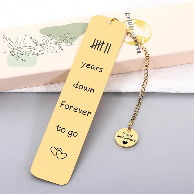 Copper Gifts for 7th Anniversary, 7 Year Anniversary Wedding Gifts for Him Her Couple, 7th Anniversarys Copper for Wife Husband Bookmark for Book Lovers