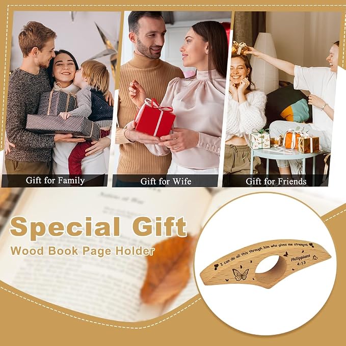 Quimoy Book Page Holder for Reading,Thumb Books Page Holder, Books Reading Accessories Gifts for Book Lovers Teachers Students Friends