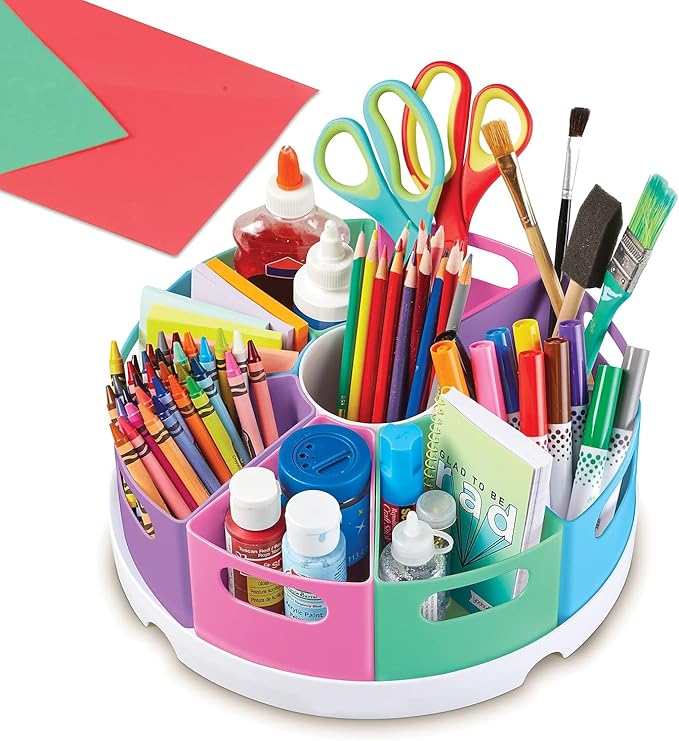 Learning Resources Create-a-Space Storage Center - Desk Organizer for Kids, Homeschool, Caddy, Back to School, Classroom Must Haves