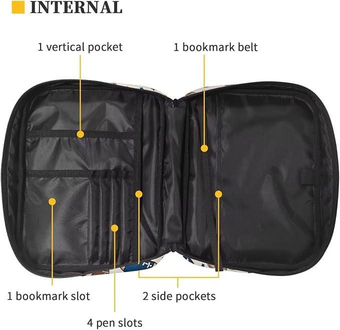 Coldinair Cute Football Bible Cover for Men Teen Boy,Bible Case Bible Carrier Carrying Organizer Purse Handbag with Zipper Pockets Church Bag