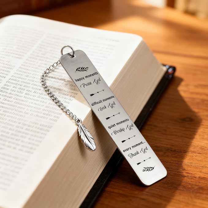 Christian Gifts for Women Men, Inspirational Religious Bookmark, Faith Encouragement Gifts for Friend, Bible Verse Book Marker for Baptism Confirmation, Get Well Soon Sympathy Gifts