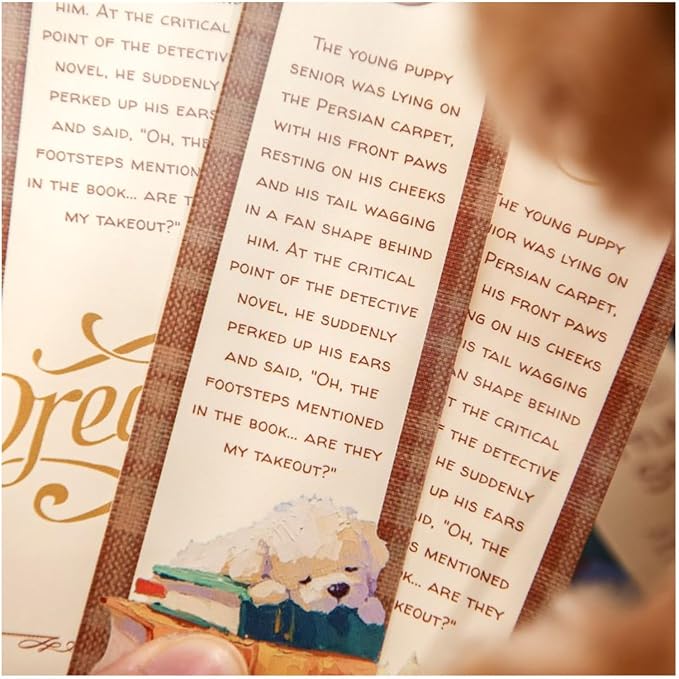Cute Funny Animal Theme Colorful Bookmarks, 30 PCS (Dog Story)