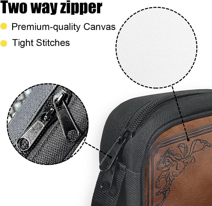 Cross Design Bible Cover for Women Men with Handle Portable Book Carrying Cases Church Bag