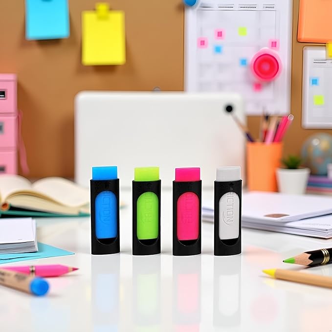 4Pcs Random Rubber for Erasable Pen Stationery Office School Supply Gift Random Eraser Dedicated Pen for Gel Color Pen-Style Erasers