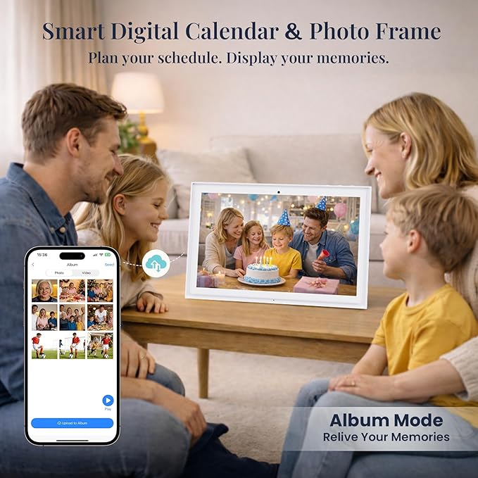 WiFi Digital Calendar Smart Family Planner:Electronic Calendar Smart Touchscreen Display with Video Call, Chore Chart & Shared Family Schedule,Gifts for Women Men, Gifts for Mom Dad