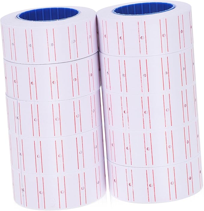 NUOBESTY 10rolls Self-Adhesive Paper Price Tags Garage Tags Sticky Labels Marking Labels