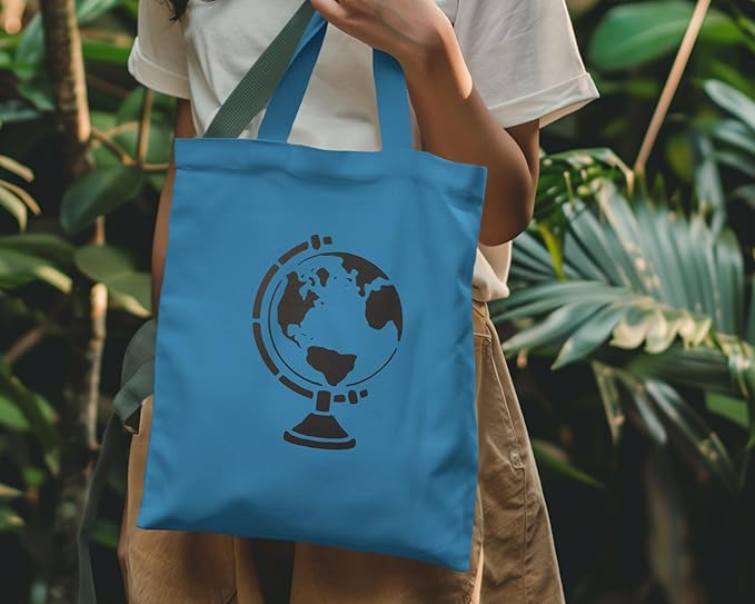 Earth Globe Stencil – Reusable 8.5" x 11" Mylar Template for Educational Art, DIY Crafts, Classroom Projects and World Map Decor
