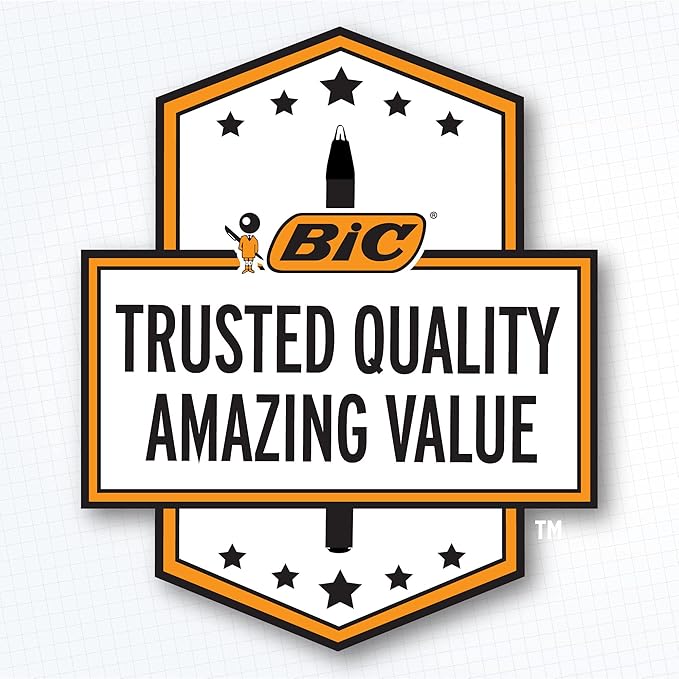 BIC Cristal Xtra Bold Ballpoint Pens,Bold Point (1.6mm) For Vivid And Dramatic Lines,Black Ink,Perfect Ink Pens,24 Count (Pack of 2)