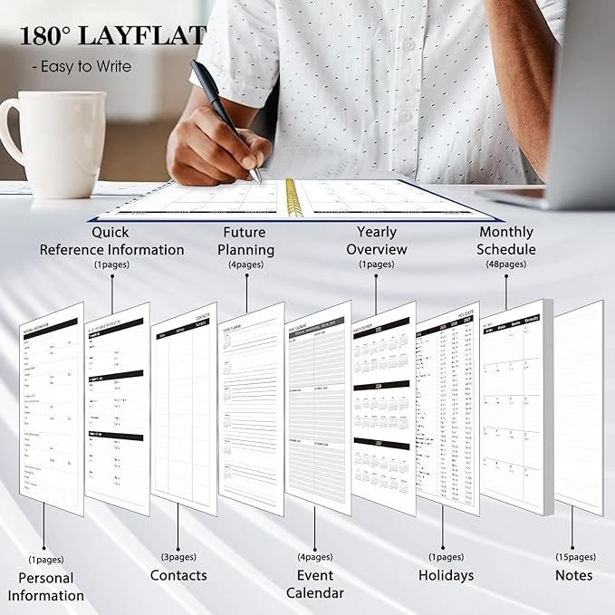 2026-2028 Monthly Planner - 2 Year Monthly Planner Calendar 2026-2028, Jul 2026 - Jun 2028, 8.5" x 11", 24 Months, Spiral-Bound, Tabs, Holidays, Notes, Ideal for School Office Home Planning