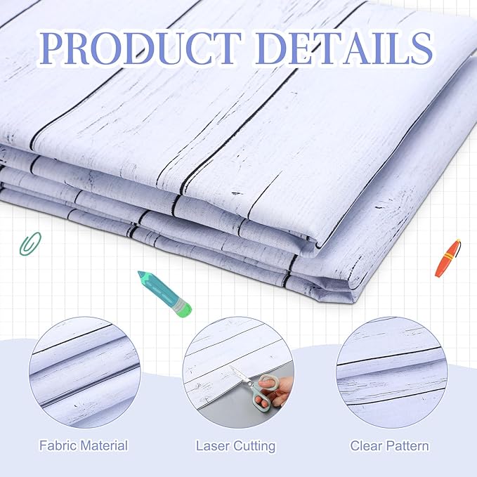Mindsoft Bulletin Board Paper 48'' x 107'' Class Boards for Classroom Bulletin Boards Everyone is Welcome Classroom Board Decor Pillows Curtains Crafts(White Wood,1 Pc)