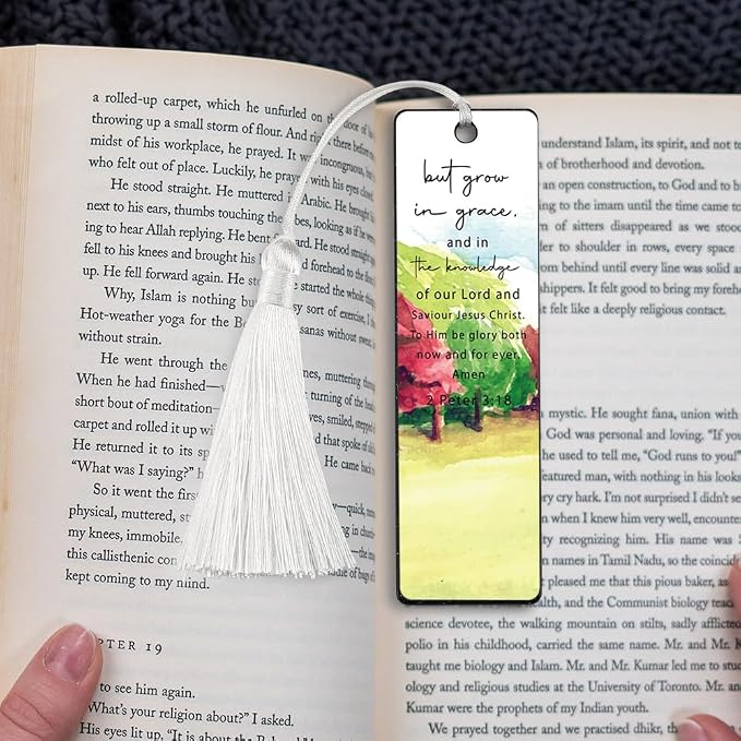 Christian Growth - Encouraging Bookmark, Inspirational Gift for Believers, Uplifting Gift for Spiritual Readers, Spiritual Bookish Present, Unique Scripture Design Bookmark, WCB80
