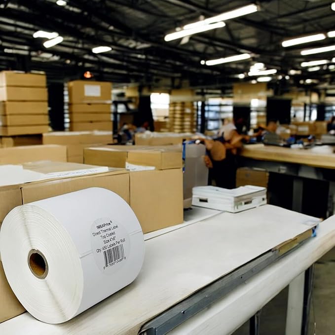 iMBAPrice - 1 Roll of 450-4x6 Direct Thermal Labels for Zebra 2844 ZP-450 ZP-500 ZP-505 (1 inch core) - 95+60GSM Top Coated
