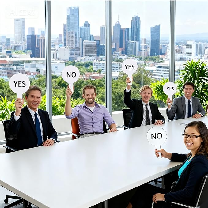 8 Pack Acrylic Dry Erase Answer Paddles with Markers and Cloths, Double-Sided Clear White Boards for Meetings, Presentations, Brainstorming, Games, Office and Home Use