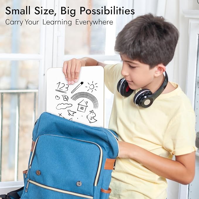 6 Pack Small Dry Erase Board 12''x 9'', Double-Sided Portable Lapboards with Markers & Erasers, Handheld Marker Writing Whiteboard for Office, Home, Students and Classroom Teacher Supplies