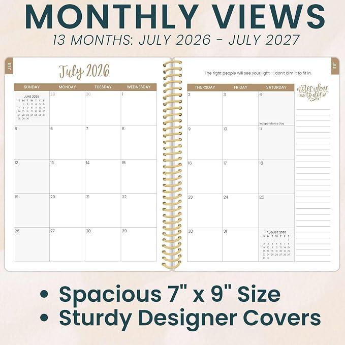Daisy by bloom daily planners 2026-2027 Academic Year Student Planner (July 2026 - July 2027) - Elementary Through Middle School Calendar Agenda Book - 7” x 9" - Checkered