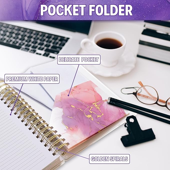 Planner 2026-2027, Large 18 Months Academic Daily Weekly Monthly Planner Yearly Agenda Jan. 2026–June. 2027, 7.9" x 9.8", Page Tabs, Separator Page, Pocket Folder, Bookmark, Stickers, Sticky Note Set