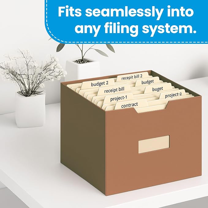 Pendaflex Manila Legal Size File Folders - 1/3-Cut Tabs in Left, Center, Right Positions for Easy Labeling - Ideal for Home & Filing Cabinets, 100 Folders (Pack of 1)