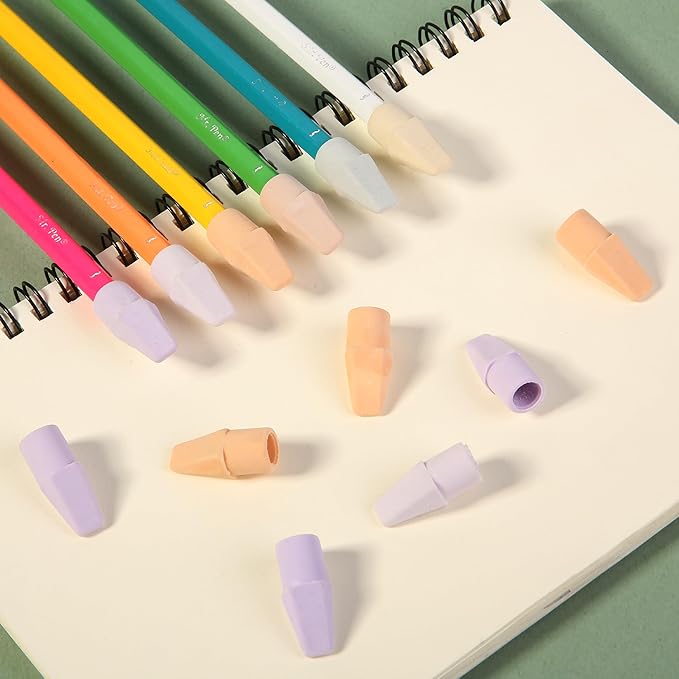 Mr. Pen- Pencil Erasers Toppers, 120 Pack, Colorful, Latex Free, No Smudge, Mr Pen Erasers for Pencils
