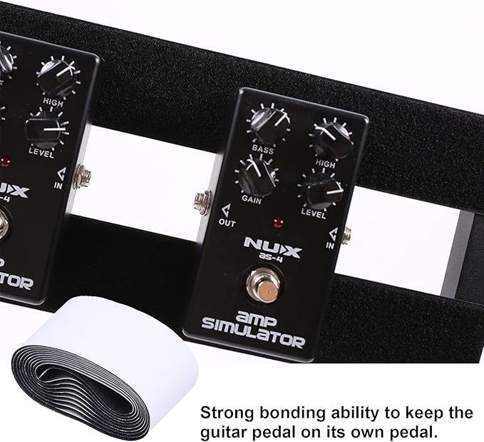Guitar Effect Pedal Mounting Tape Strong Adhesive Nylon Tape Secure Fastening for Guitar Pedal Board 5cm x 2meters Rough Hook Surface (Frosty Noodles)