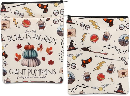 BLUPARK H Inspired Book Sleeve Gifts Book Covers for Paperbacks Movie Merch Bookish Gift (HP Giant pumpkins bs)
