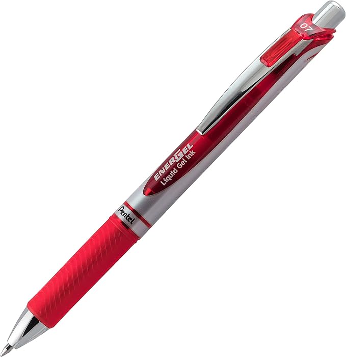 Pentel EnerGel RTX Retractable Liquid Gel Pen Canister, Red Ink (BL77PC36B) (Pack of 1, 36 Count Total)