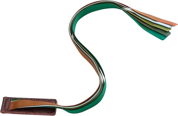 Superior Essentials Magnetic Bible Bookmark - Genuine Leather, Attachable Bible Ribbon Bookmarks for Book Lovers with 5 Colorful Strings (Forest, 3PC)