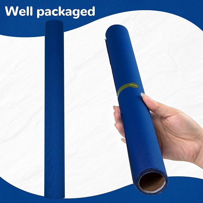 Book Cloth for Book Binding 57×17 Inch Dark Blue Fabric Surface Paper Backed Book Cover
