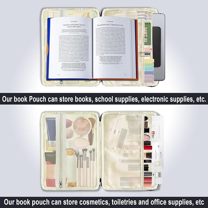 Sun and Moon Book Sleeve Cover, Mysterious Tarot Eye Protector Case With Zipper, PU Leather Waterproof Cover Bag, Portable Pouch for Paperback Hardcover Lovers Gifts