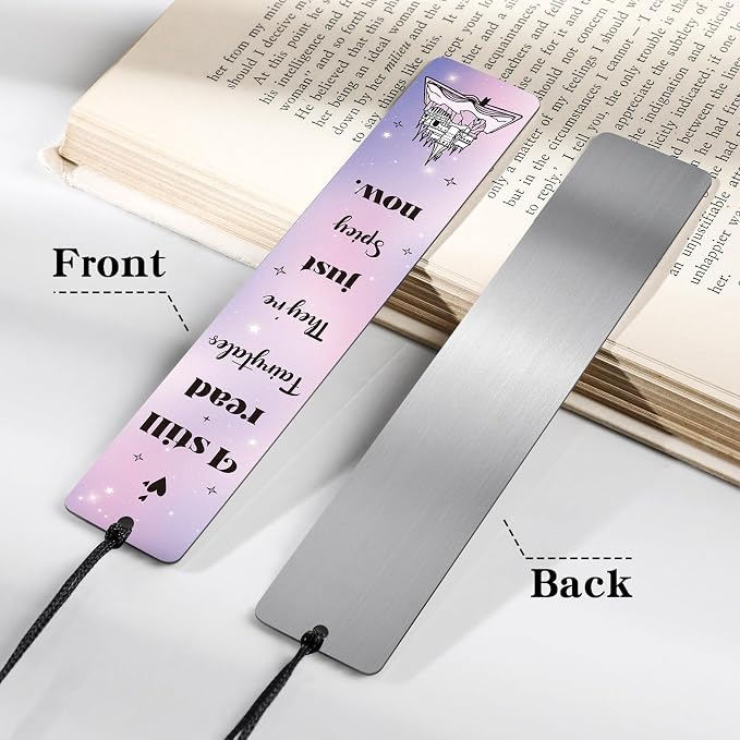 Smut Bookmark Gift for Women - Funny Spicy Bookmarks for Reading Fairytale Lovers Personalized Smutty Metal Page Maker Tassel Accessories for Adults Friend Readers Birthday World Book Day