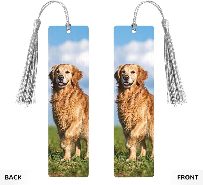 Custom Double-Sided Printed Wooden Bookmarks with 1 Photo & Text, Personalized Design Add Your Own Text/Photo/Logo, Diary Accessories Birthday Presents for Men Women Presents for Book Lovers