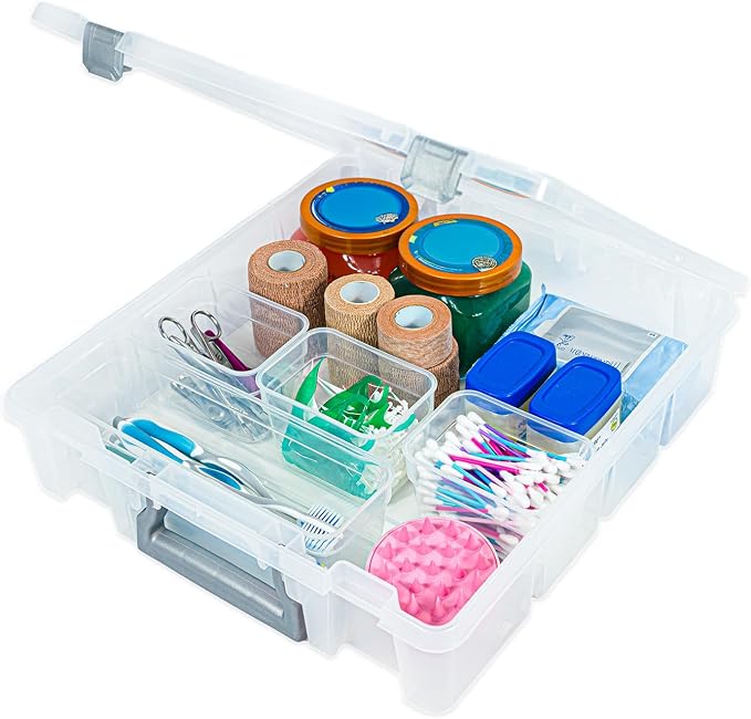 Best Kept Bathroom Cabinet Organizer | Plastic | Hair Product | Baby Bottle Storage | Food Containers | Open Core, 1 Pack