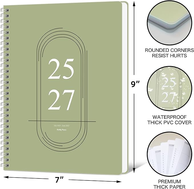 Monthly Planner 2025-2027, July 2025 - June 2027, 7" x 9", 2 Year Calendar 2025-2027 Monthly Planner, 24 month Calendar Perfect for School & Office