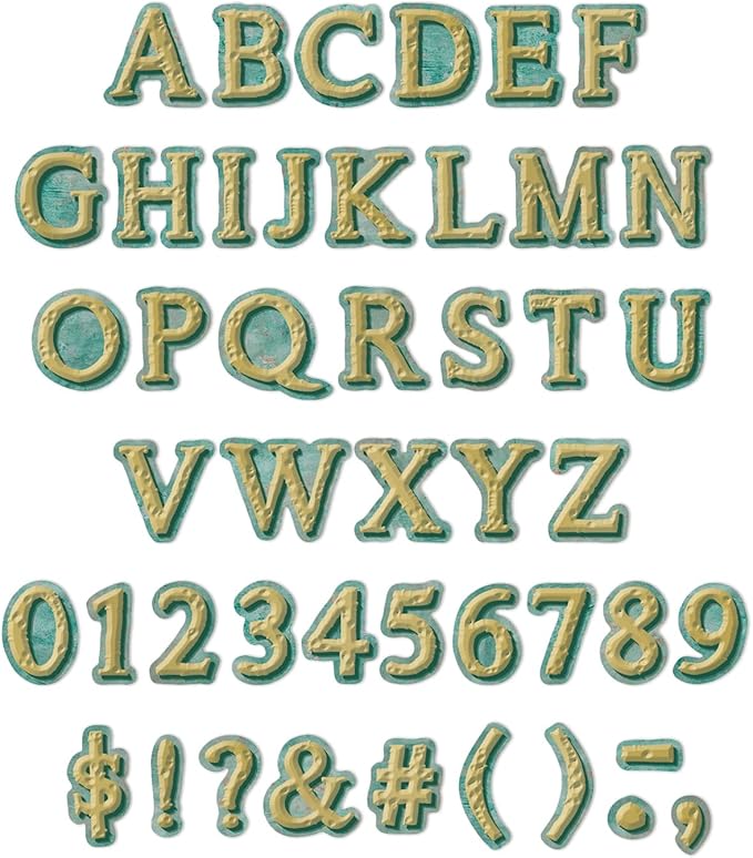 Eureka Curiosity Garden Letter, Number, Punctuation Mark, and Symbol Classroom Decorations for Teachers, 3.8" H, 178 Pieces